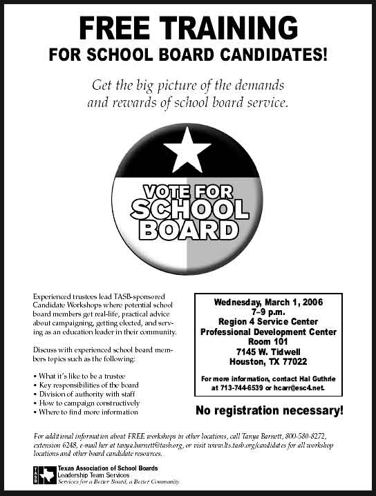School District - School Board Workshop - TASB image